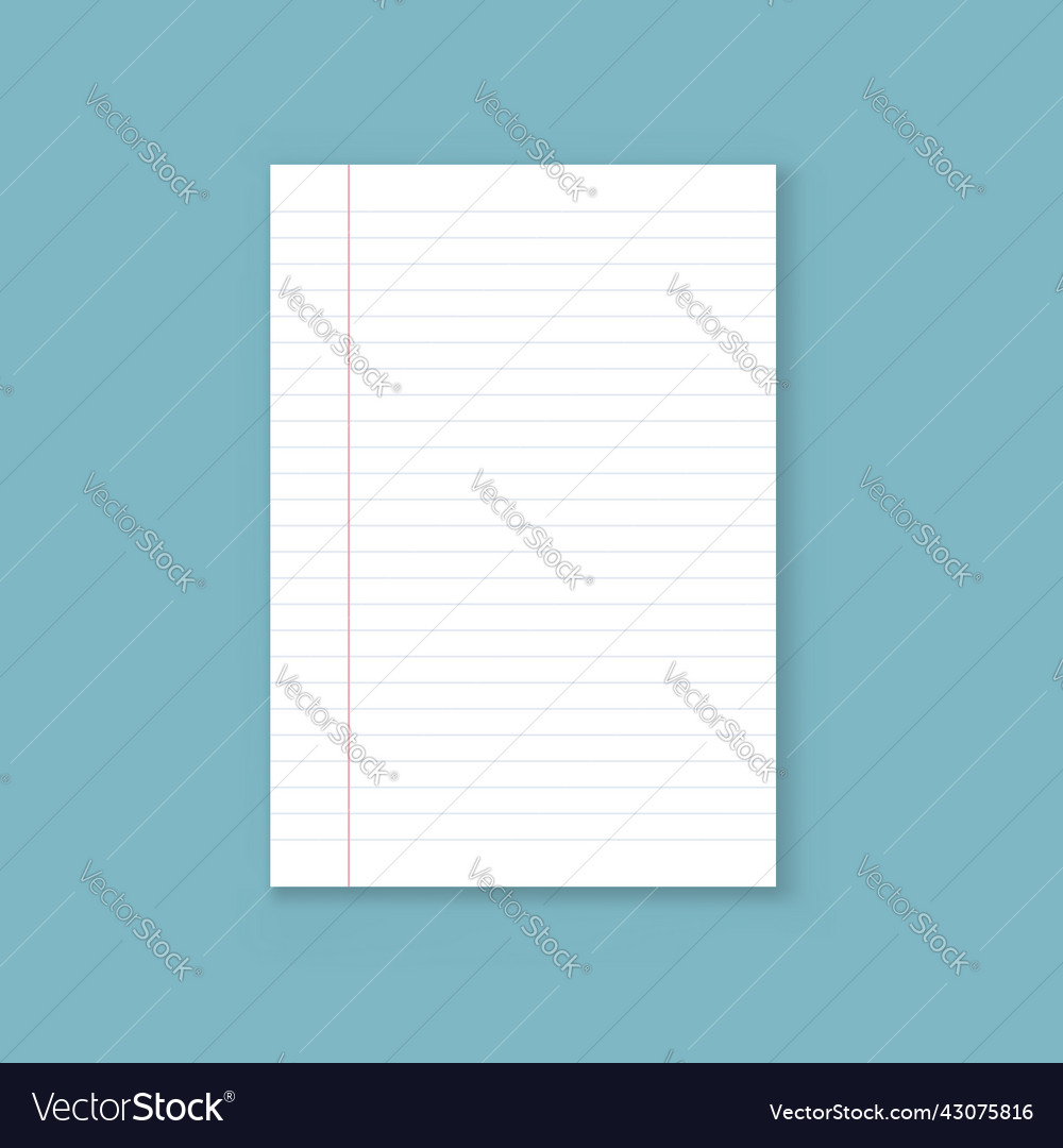 Notebook icon in flat style paper sheet