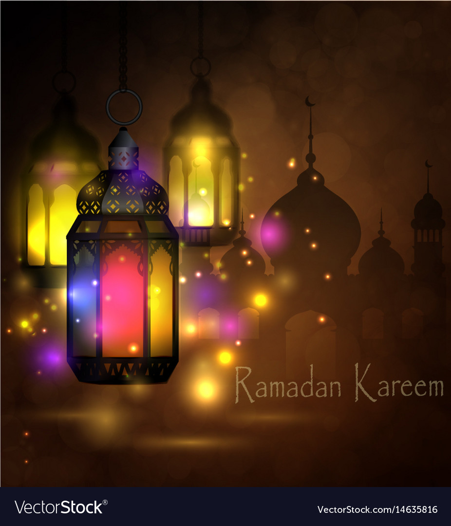 Ramadan kareem greeting background Royalty Free Vector Image