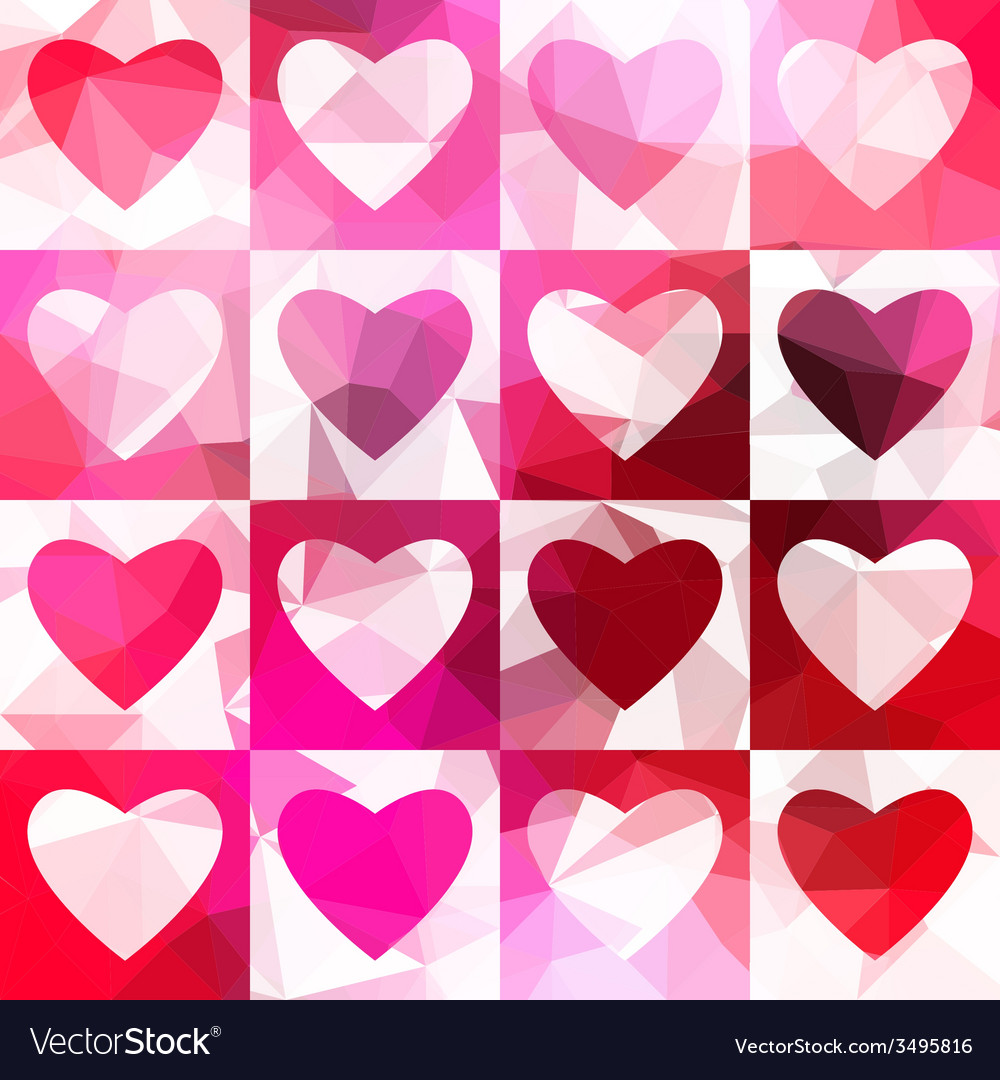 Red hearts pattern