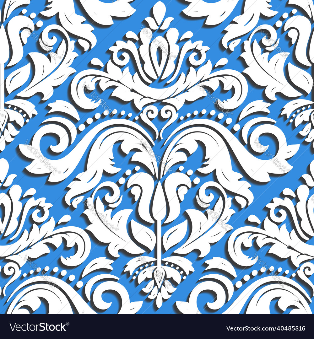 Seamless pattern with 3d classic elements