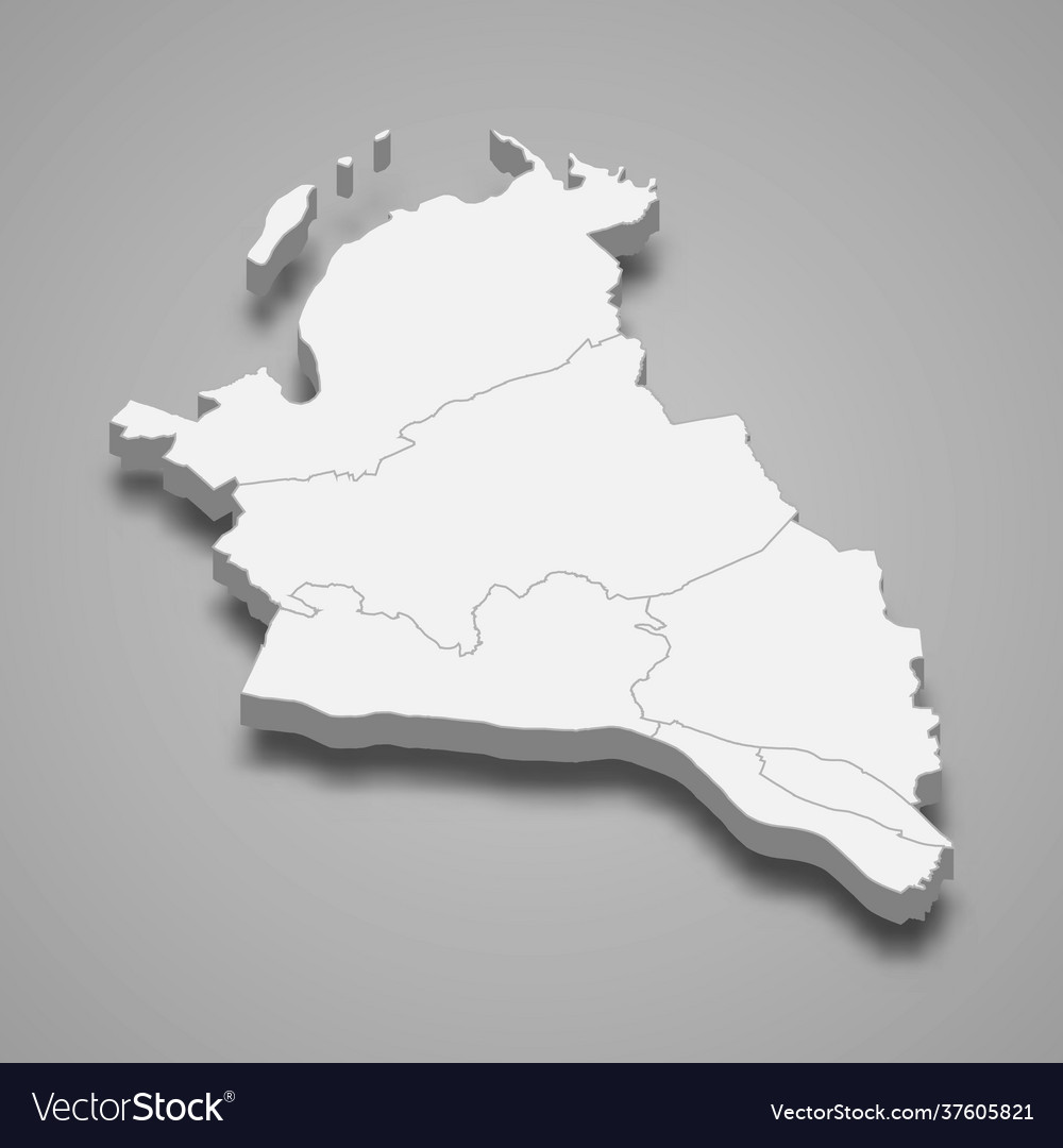 3d isometric map west dunbartonshire