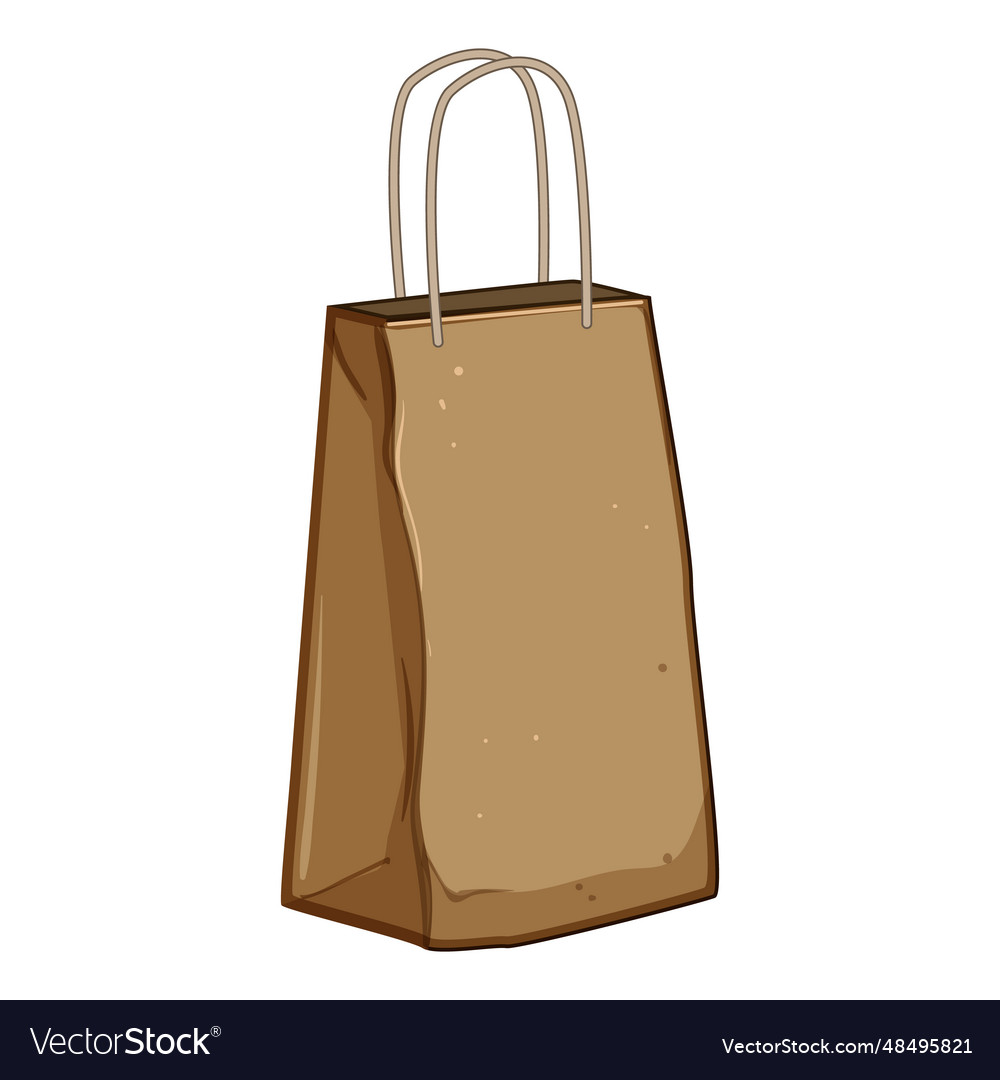 Brown paper lunch bag cartoon