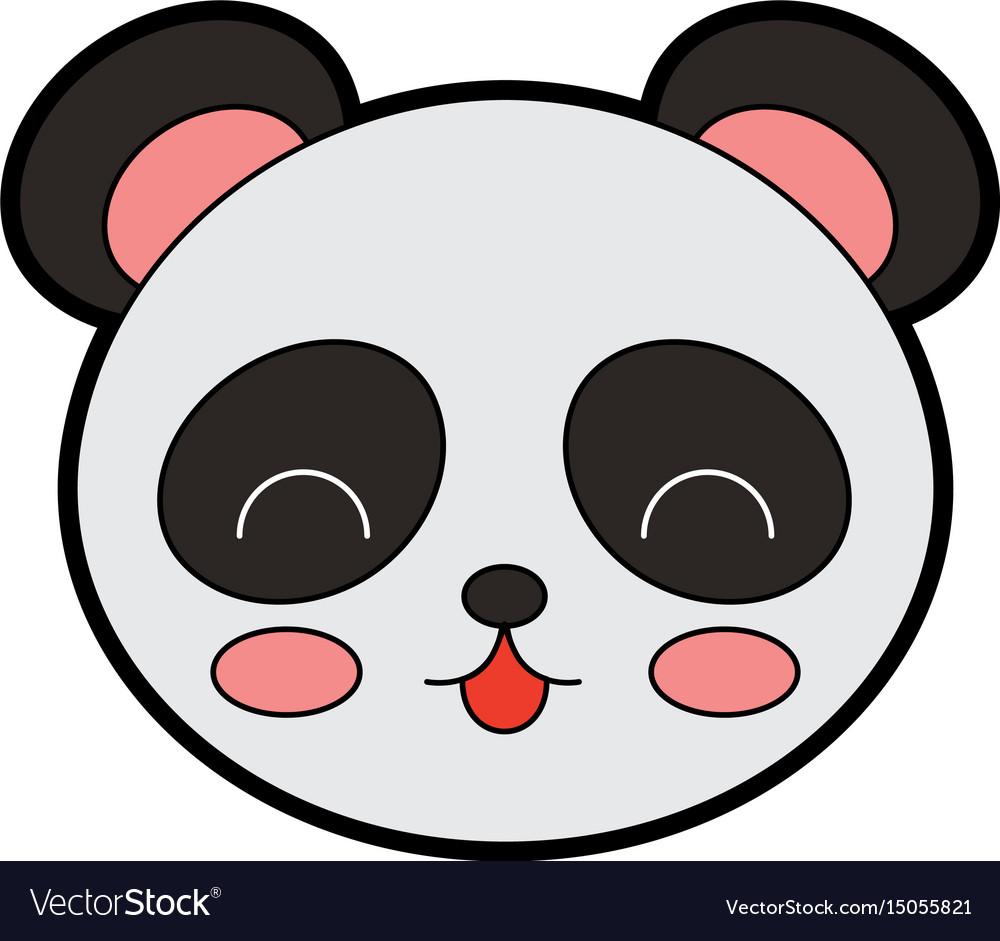 panda bear face cartoon