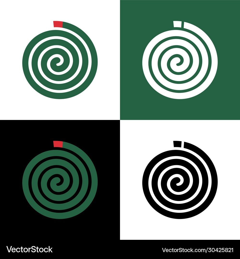 Green mosquito coil icon design insect repellant Vector Image