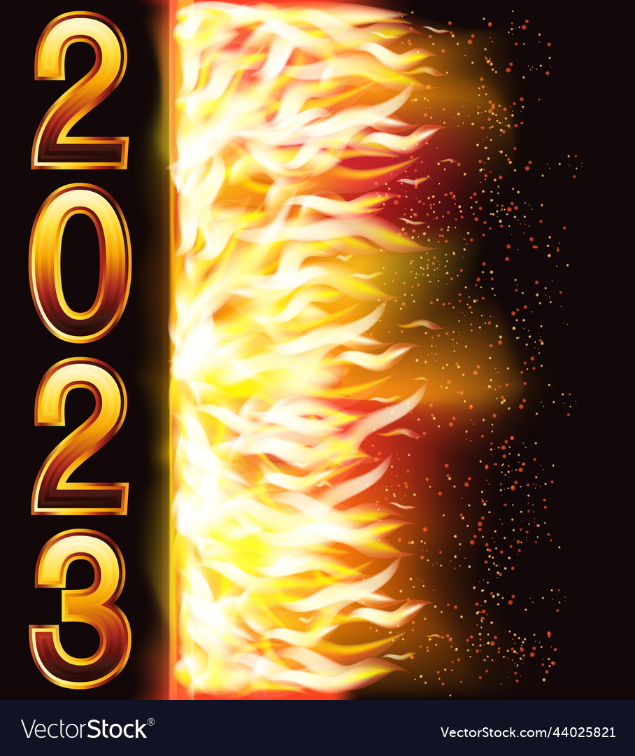 Hot 2023 neue Jahr Feuerbanner