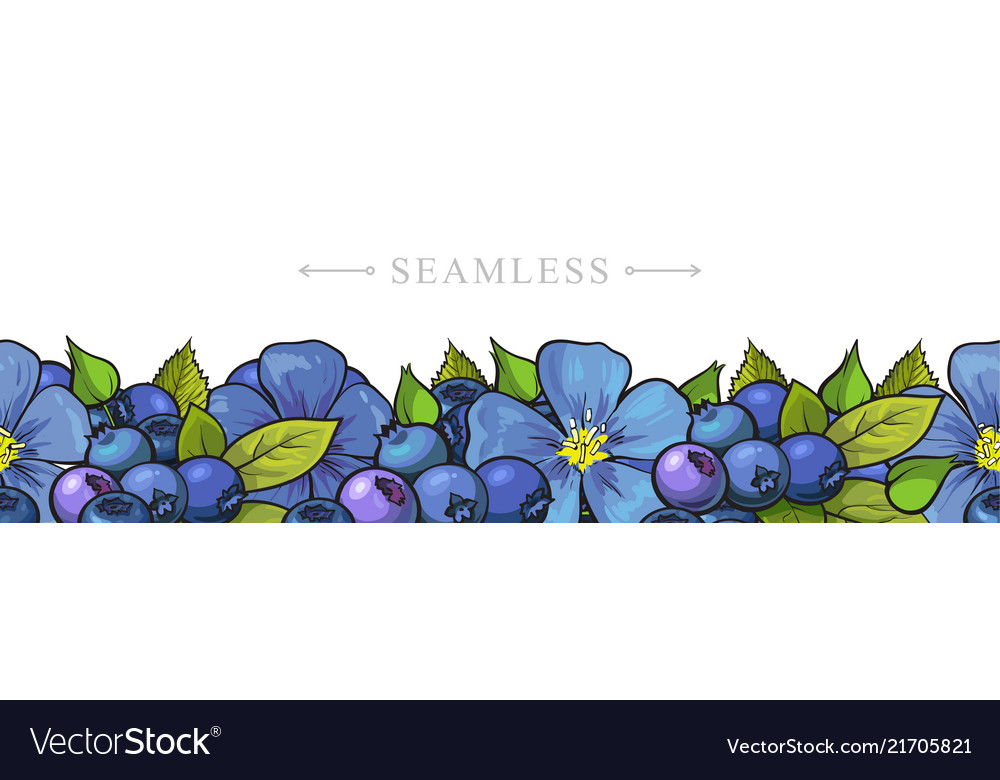 Leaves and flowers seamless border frame