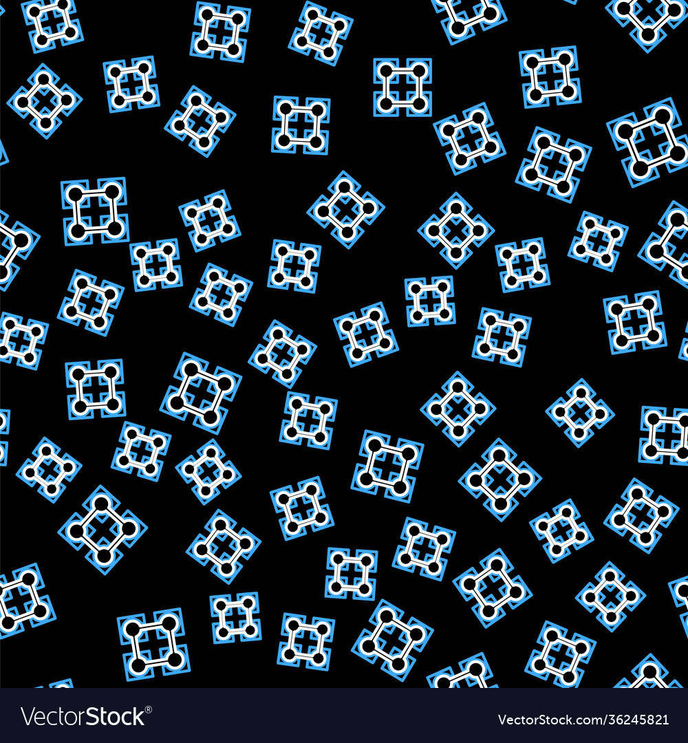 Line blockchain technology icon isolated seamless Vector Image Line blockchain technology icon isolated seamless