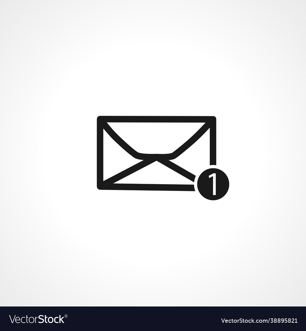 New message envelope with incoming simple vector image New message envelope with incoming simple