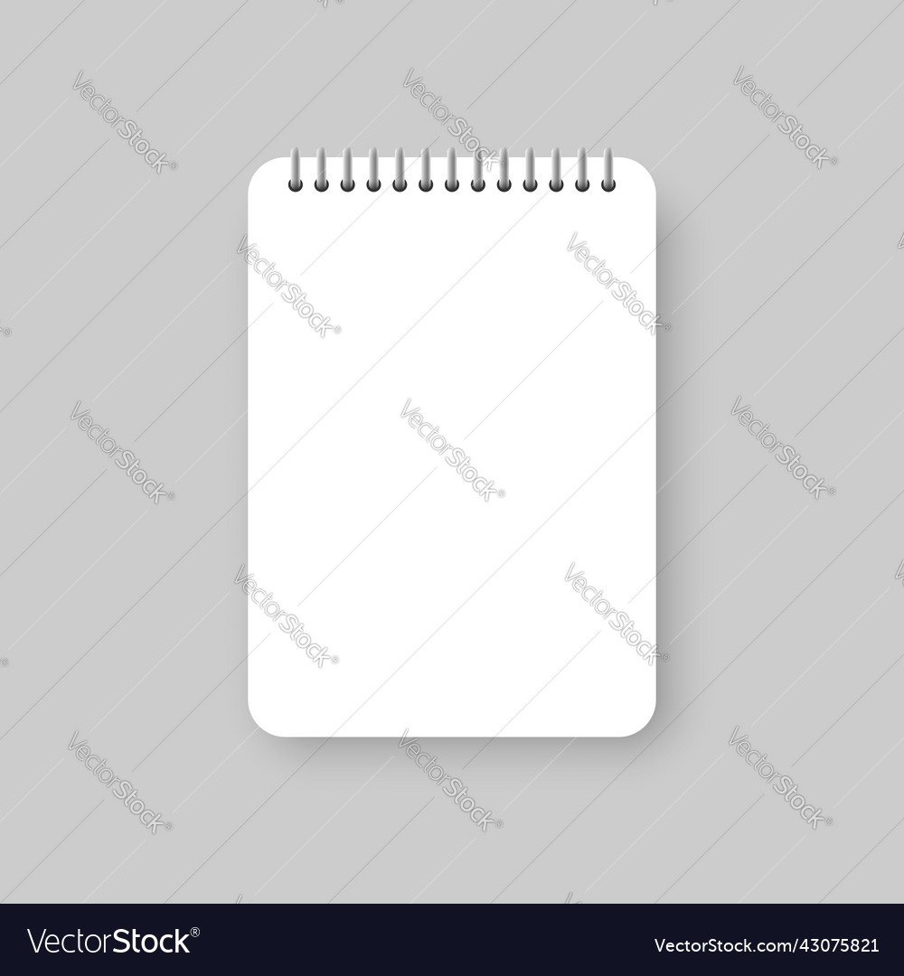 Notebook icon in flat style paper sheet