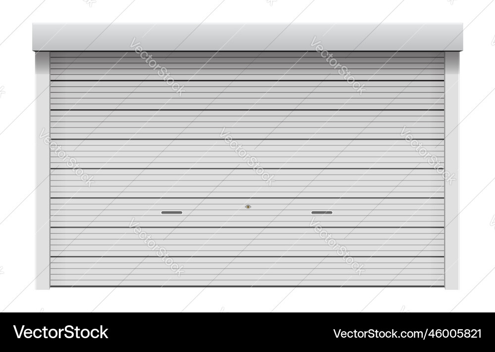 Roller shutter door white Royalty Free Vector Image