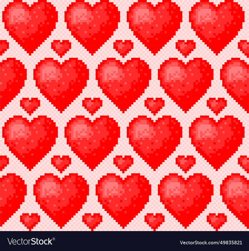 Seamless background with hearts Royalty Free Vector Image