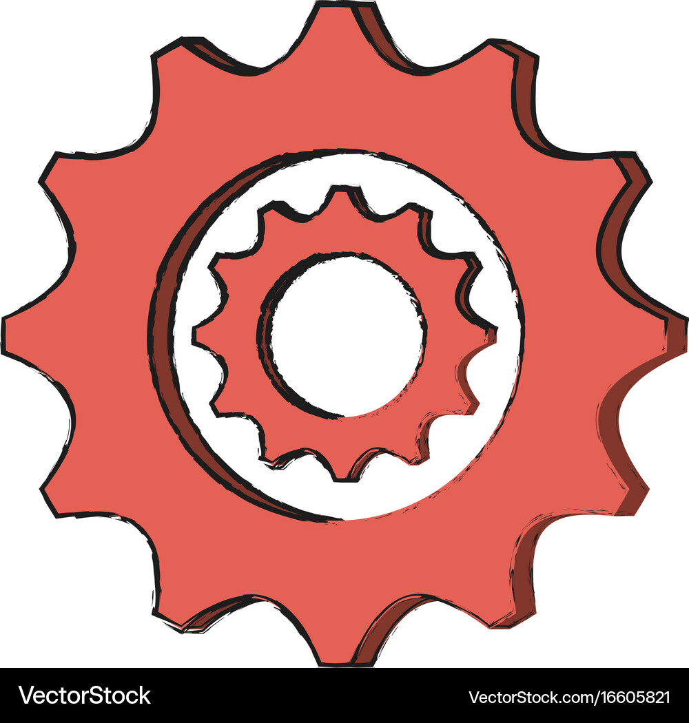 Two gears icon image Royalty Free Vector Image