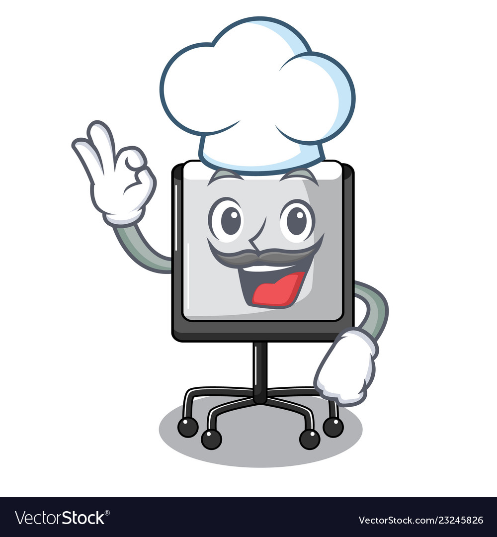Chef presentation board character in table blank
