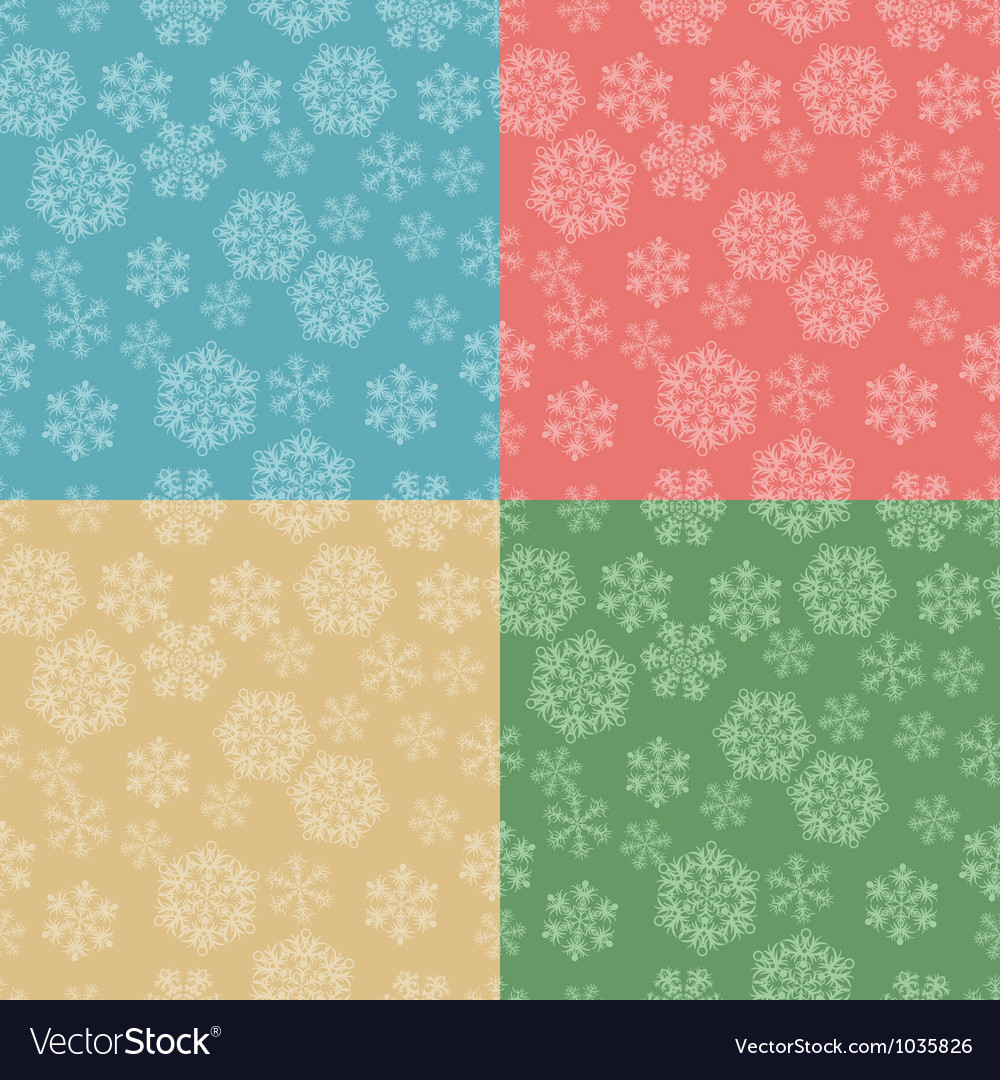 Christmas Snowflake Pattern - 4 Variations