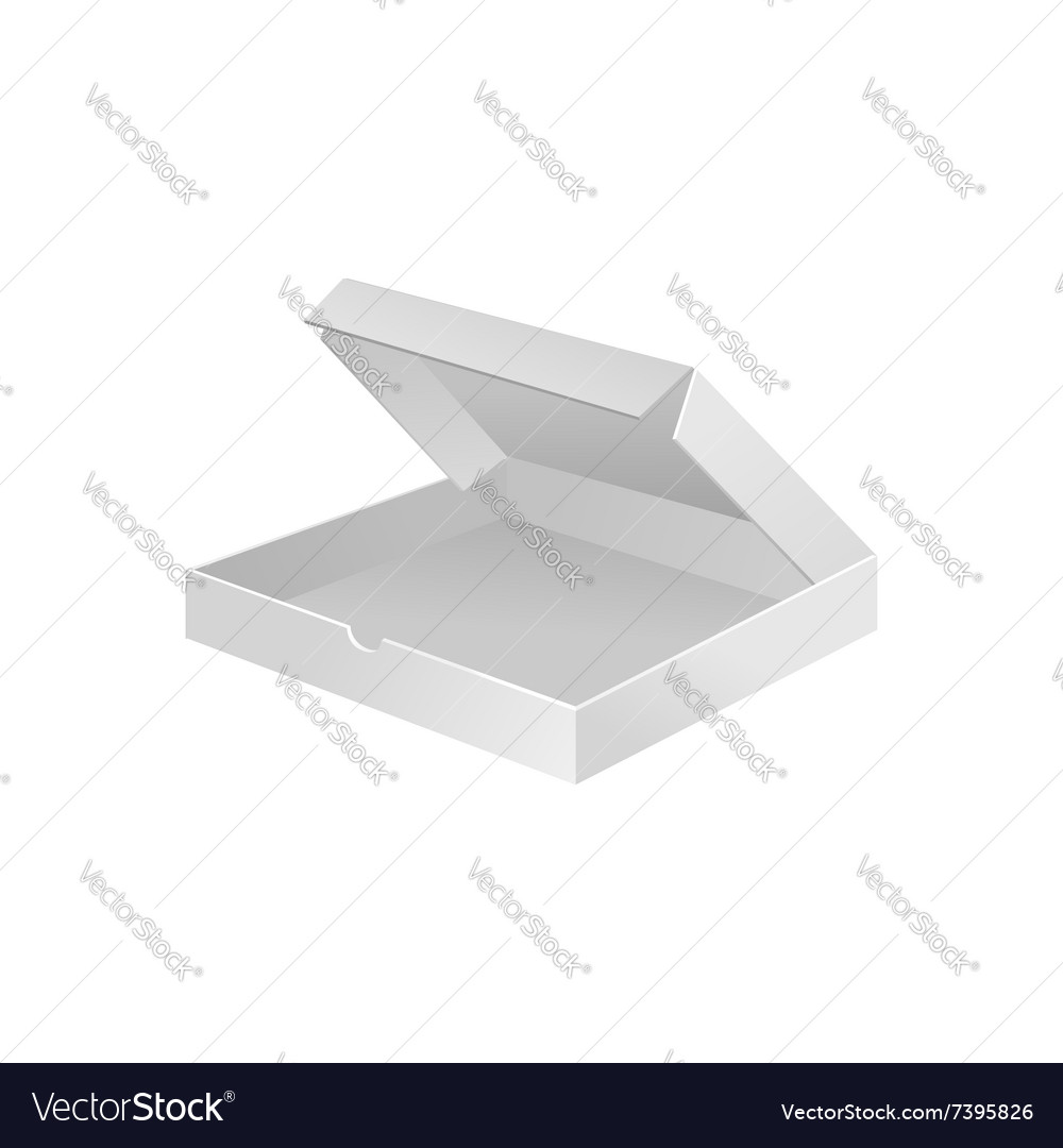 Empty white small box realistic Royalty Free Vector Image