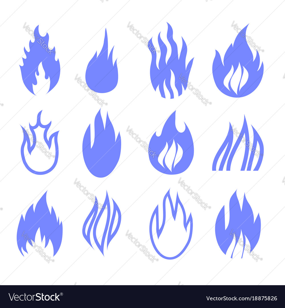 Gas industry blue symbols Royalty Free Vector Image