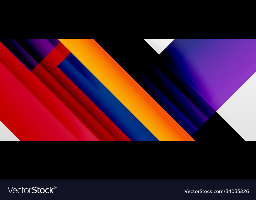 Geometric abstract backgrounds with shadow lines Vector Image Geometric abstract backgrounds with shadow lines