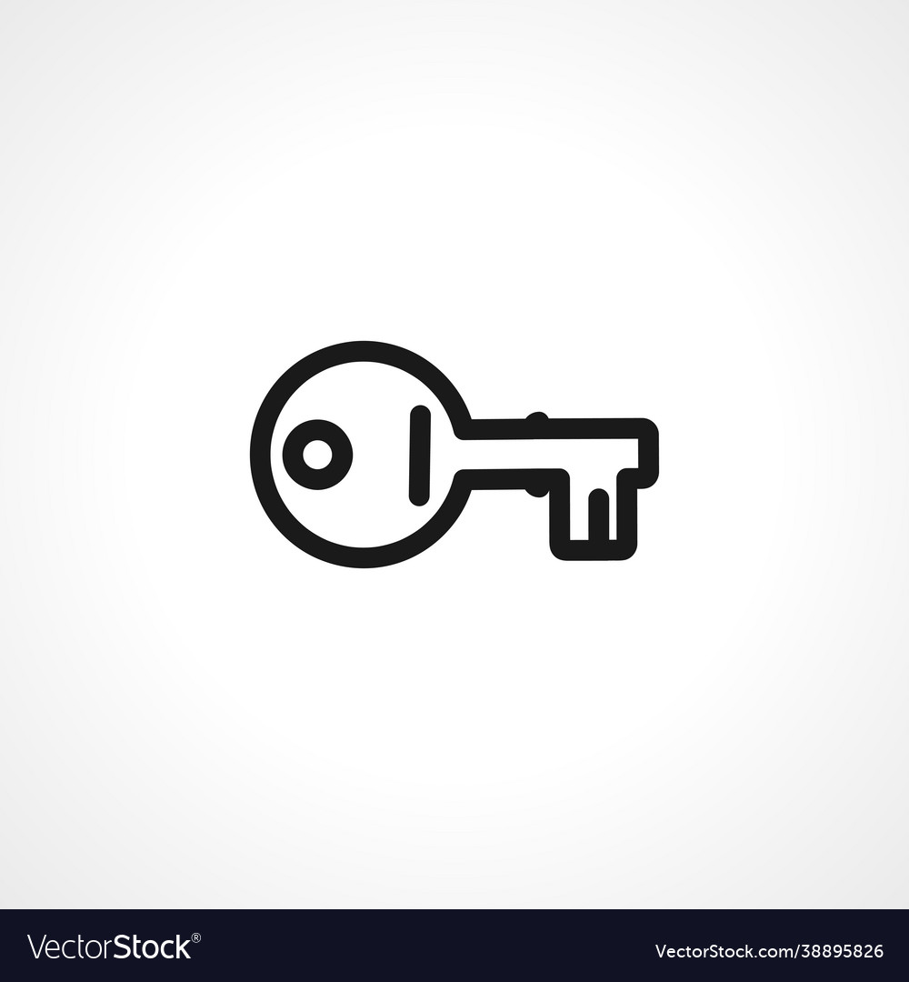Key simple isolated web icon