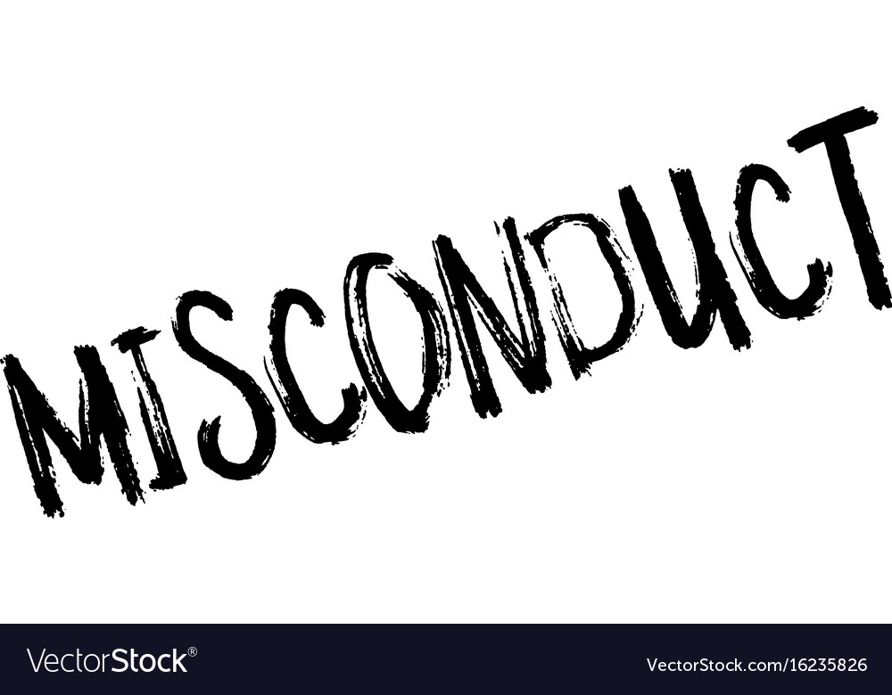 Misconduct Rubber Stamp Royalty Free Vector Image