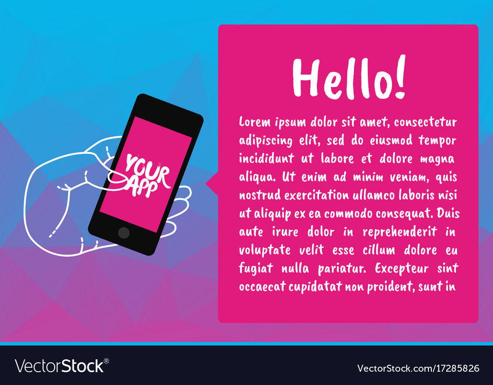 Mobile Phone Banner Info Graphic Royalty Free Vector Image