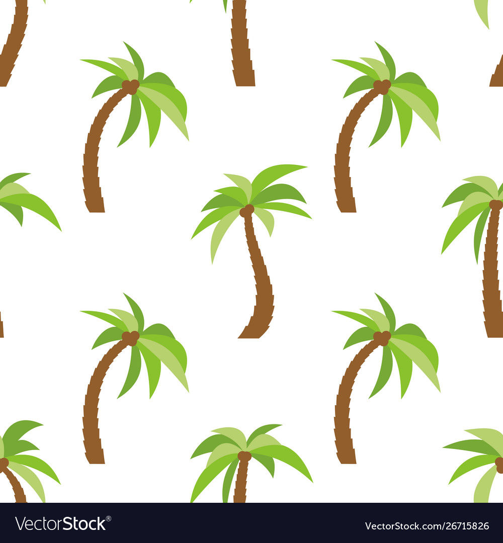 Seamless pattern with palm trees