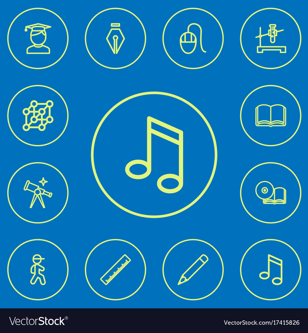 Set of 12 editable science outline icons includes
