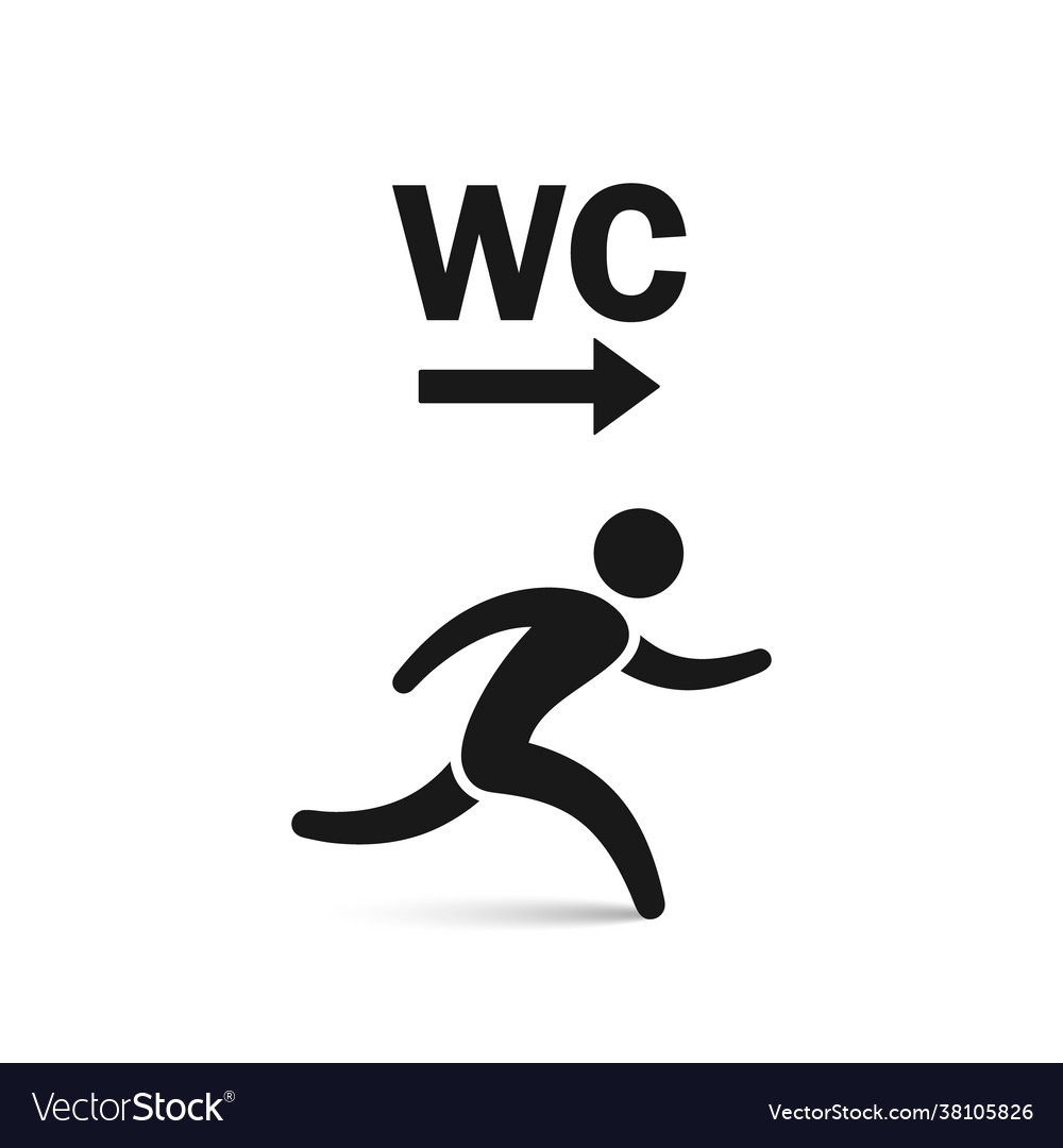 Toilet direction icon wc symbol isolated Vector Image