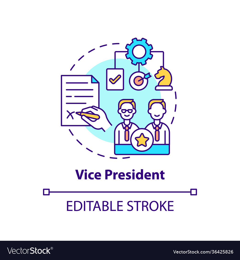 Vice president concept icon Royalty Free Vector Image