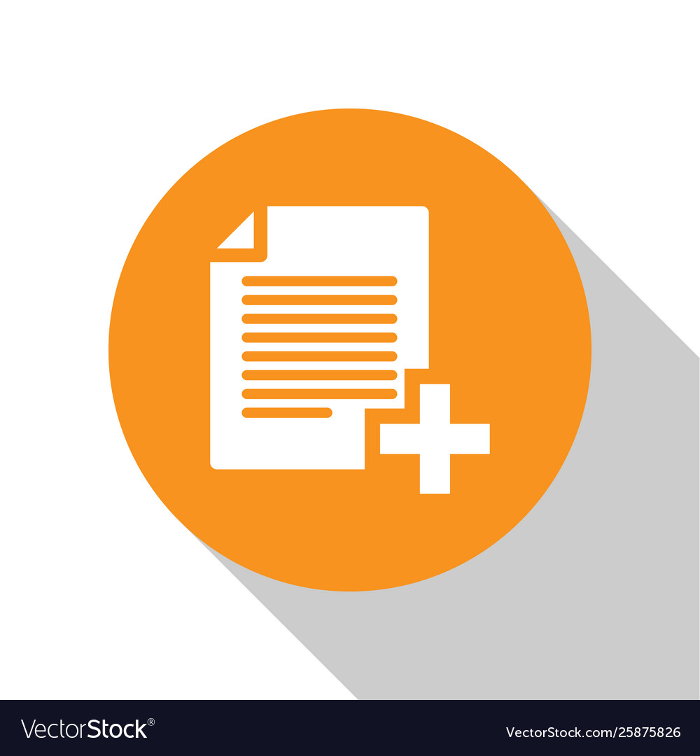 White add new file icon isolated on vector image White add new file icon isolated on