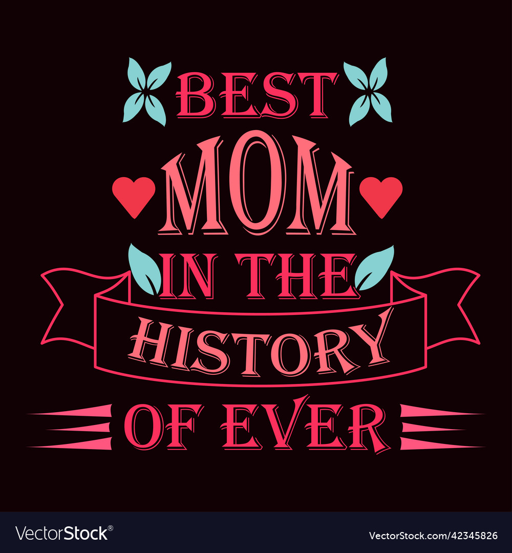 Worlds best mom mother mommy typography