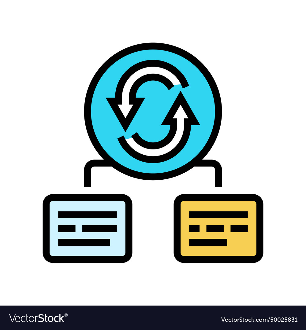 Context switching time management color icon Vector Image Context switching time management color icon