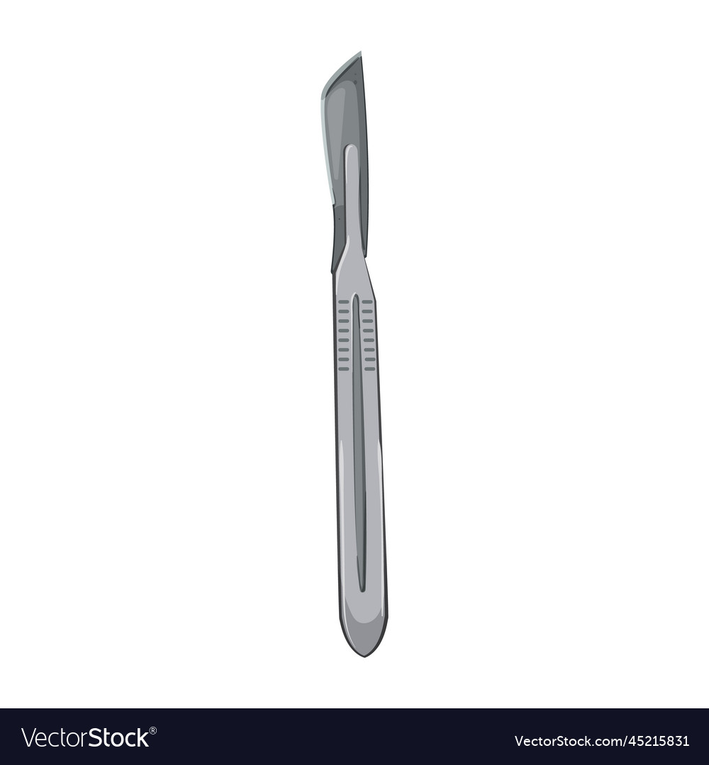 Cut scalpel surgery cartoon Royalty Free Vector Image