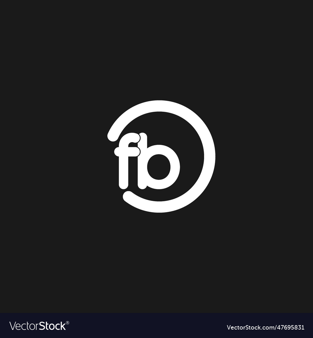Initials fb logo monogram with simple circles