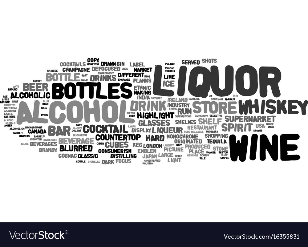 Liquor word cloud concept Royalty Free Vector Image
