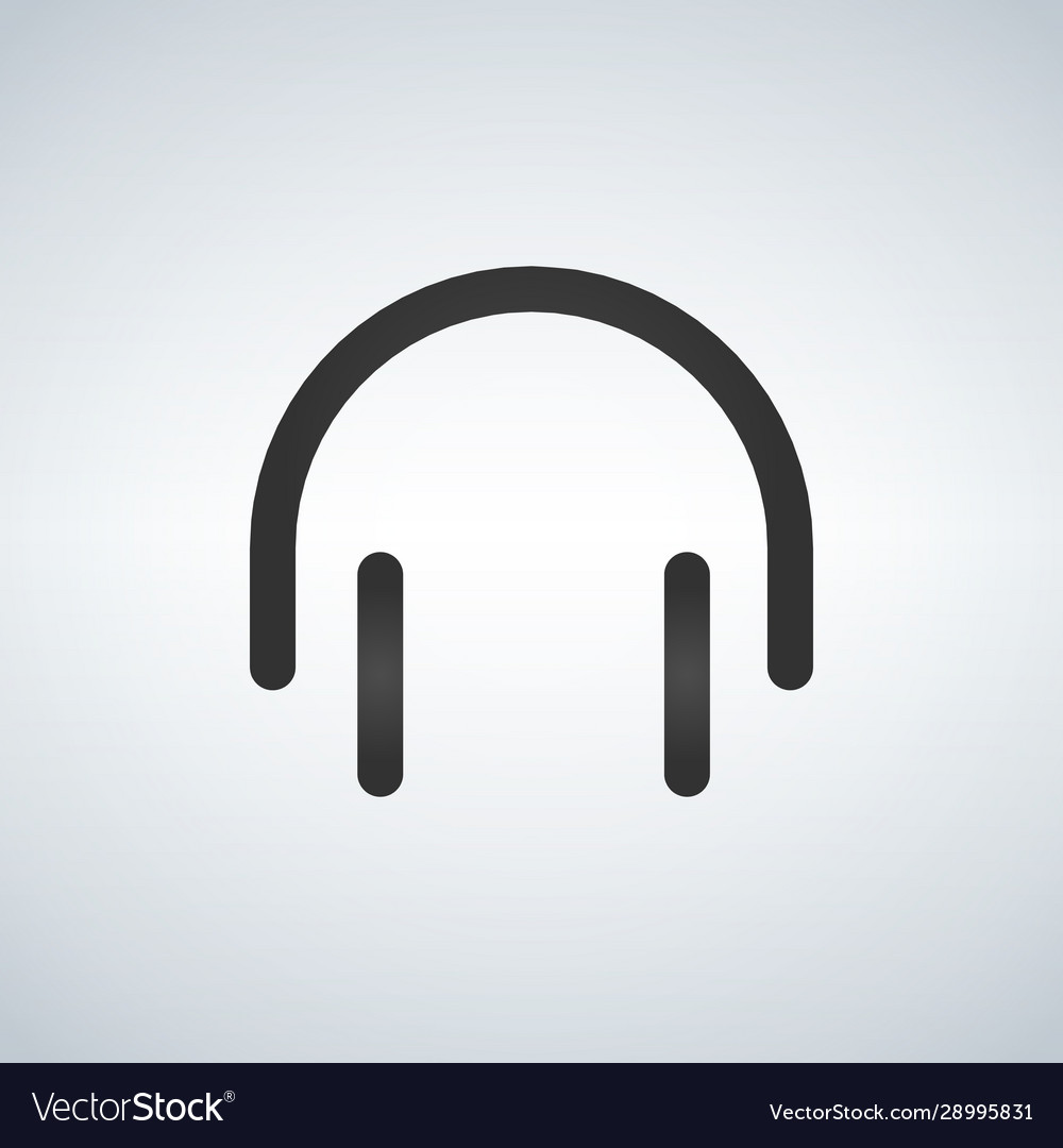 Minimalistic linear headset icon isolated vector image Minimalistic linear headset icon isolated