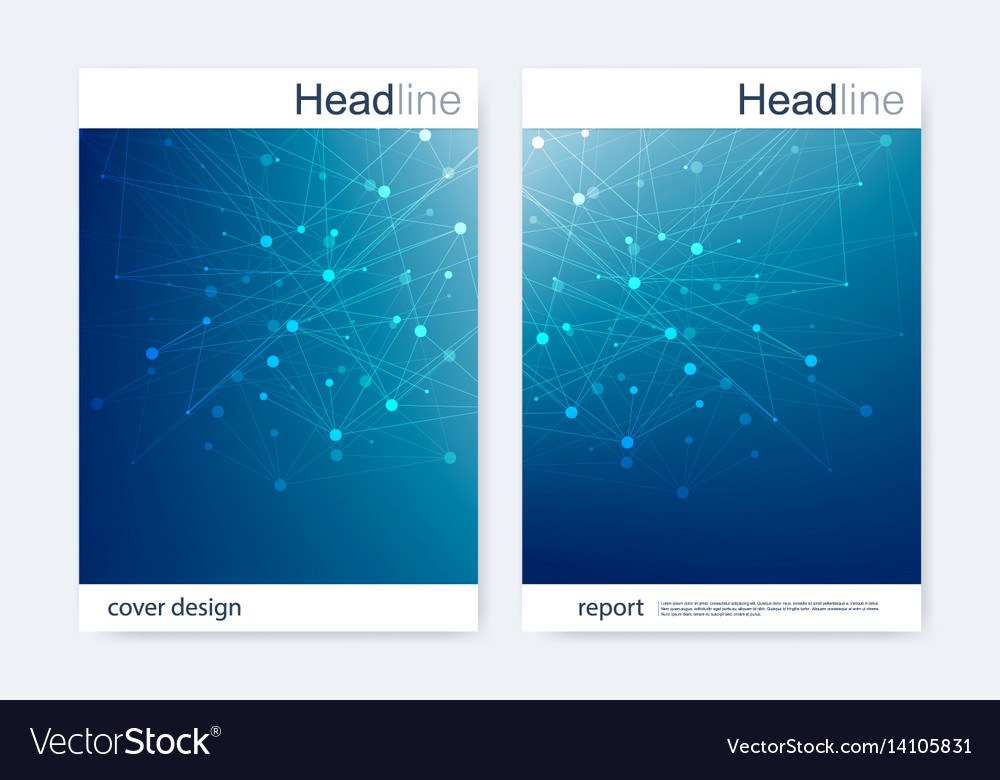 Scientific brochure design template flyer