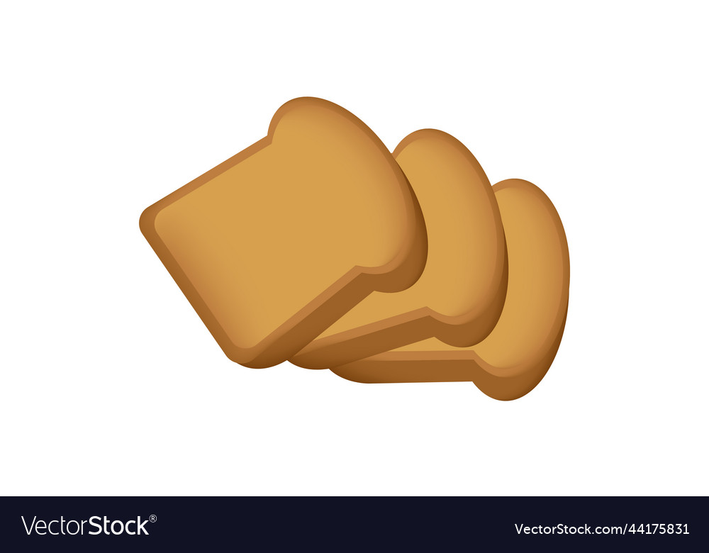 Slices of bread with mesh technique Vector Image Slices of bread with mesh technique