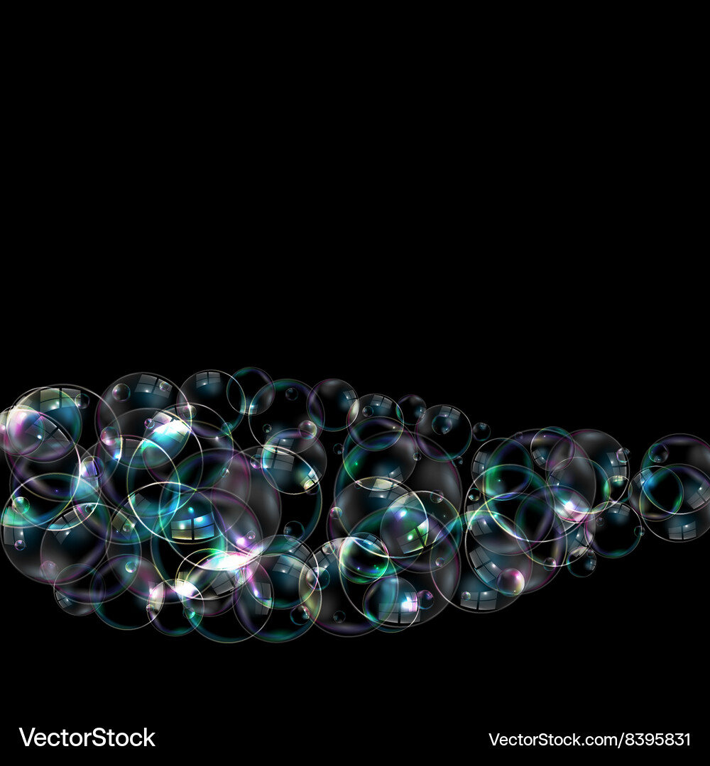 Soap bubbles abstract background Royalty Free Vector Image