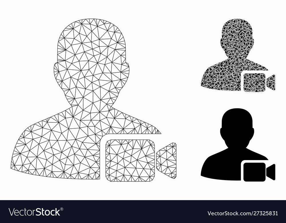 User video mesh network model and triangle vector image User video mesh network model and triangle