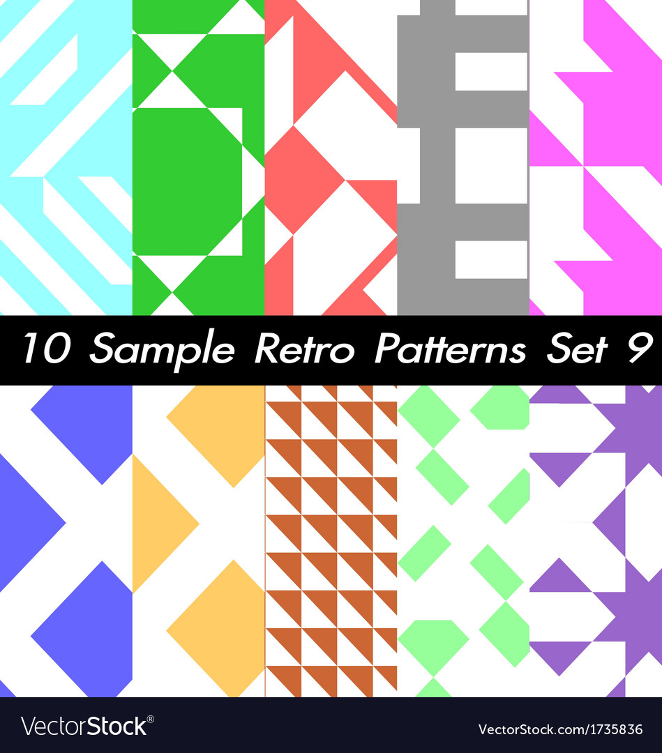 10 retro patterns textures set 9