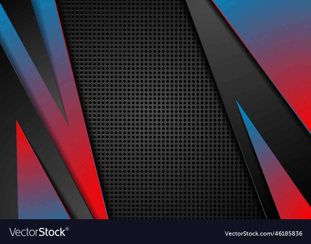 Abstract red and blue corporate tech background Vector Image