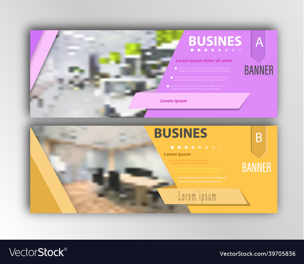 Abstract template for the design of a web banner