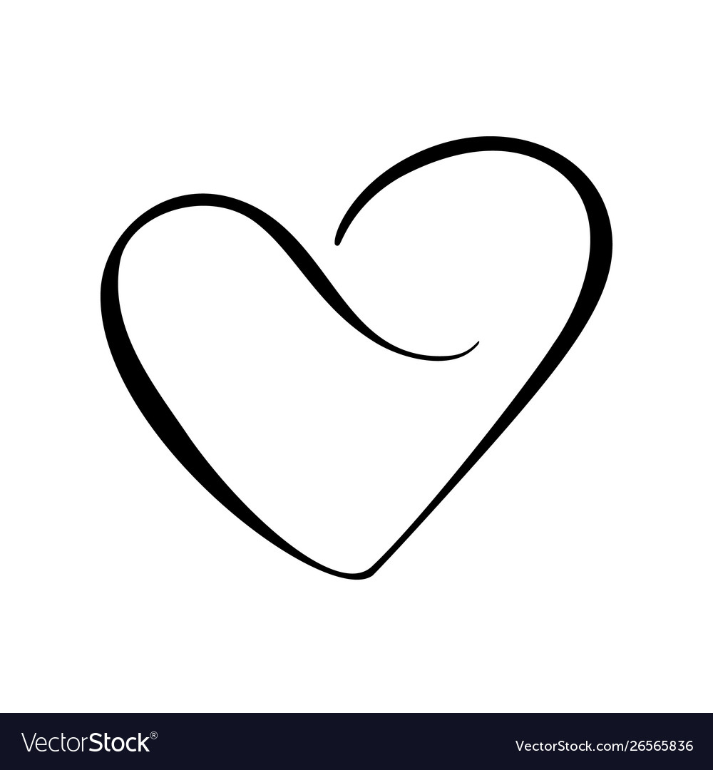 Black heart sign icon on white background vector image Black heart sign icon on white background