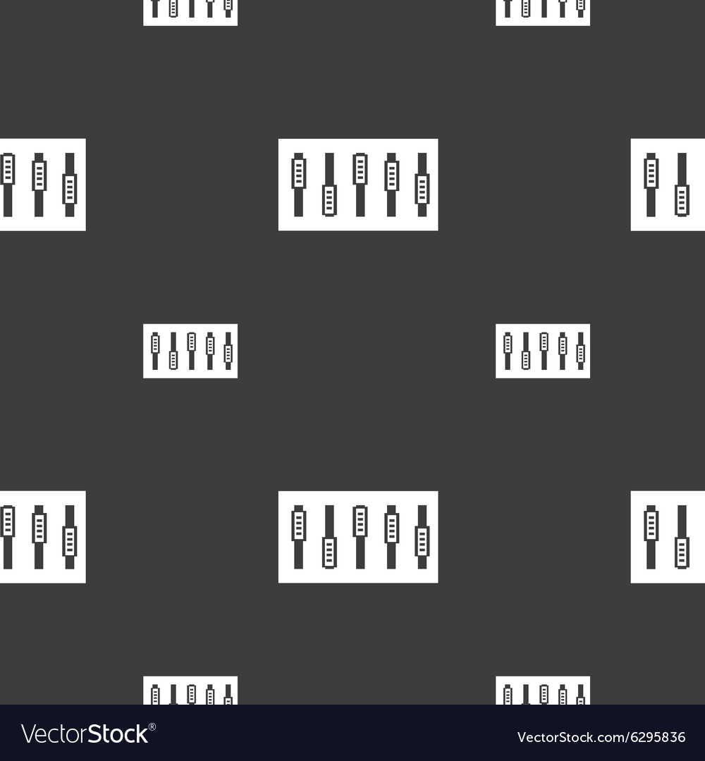 Dj console mix handles and buttons icon symbol