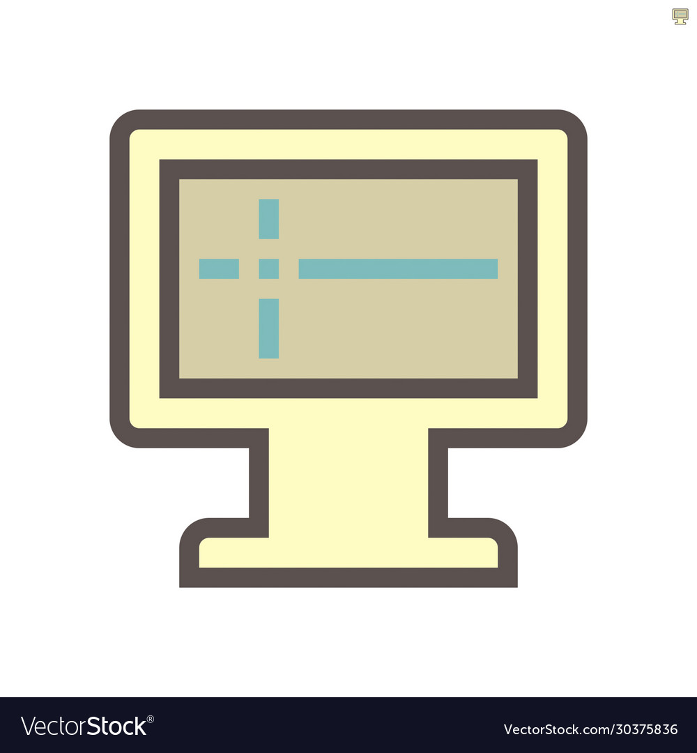 Engineering design and computer icon vector image Engineering design and computer icon