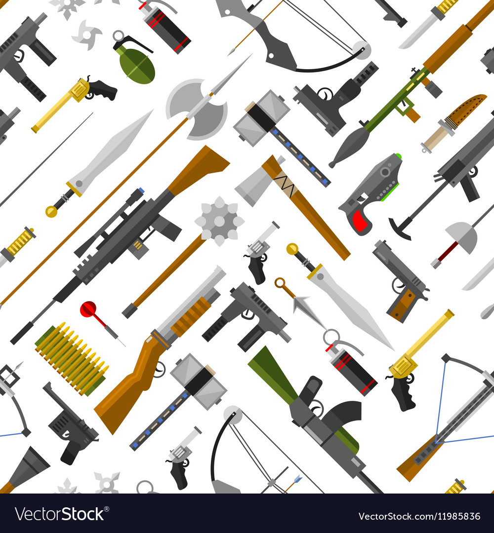 Flat seamless pattern weapons format