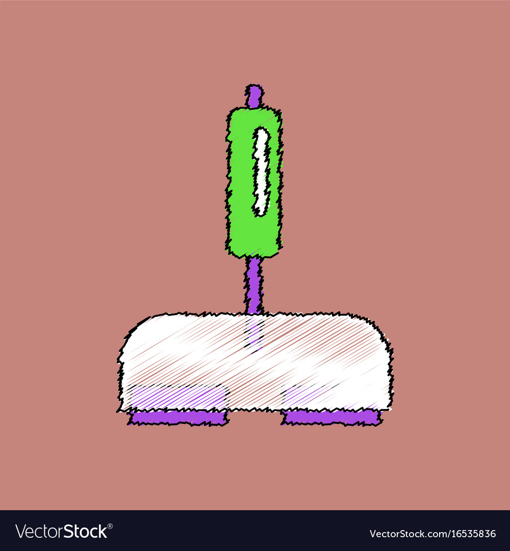 Flat shading style icon playing joystick