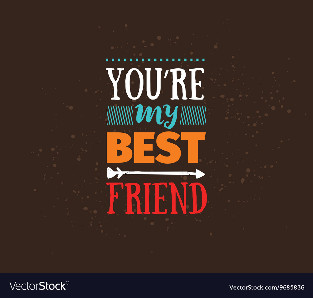 Happy friendship day typographic design