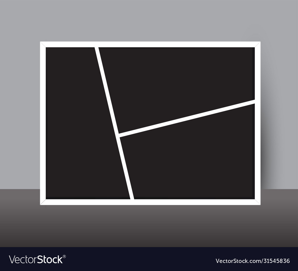 Horizontal collage layout template frames Vector Image