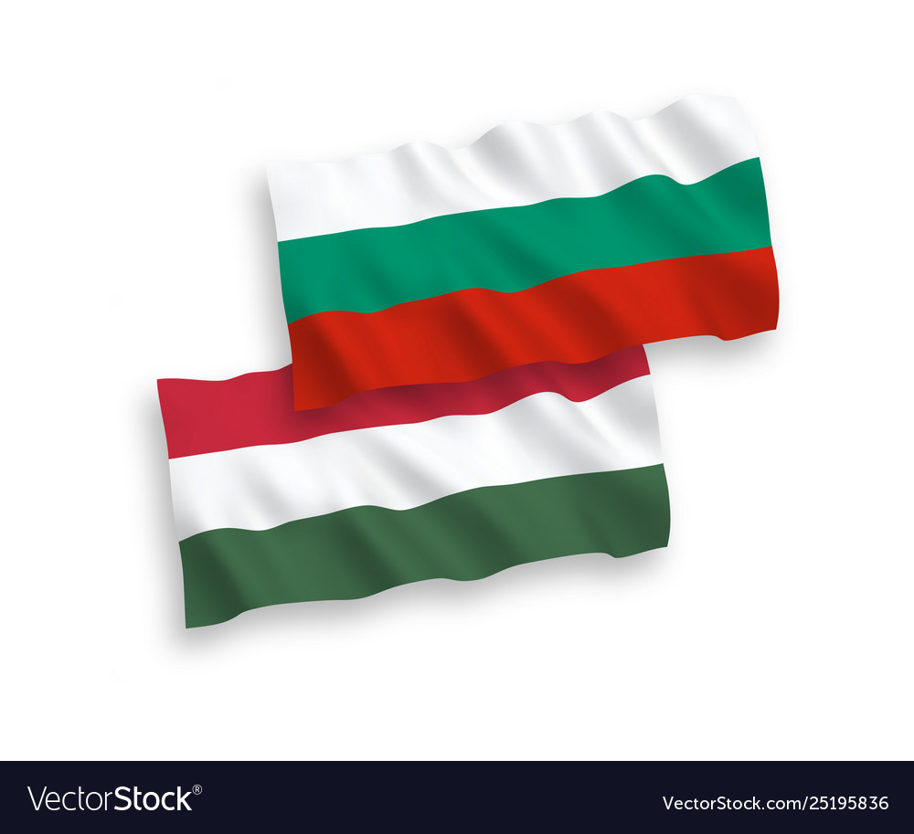 Hungary and Bulgaria Flags